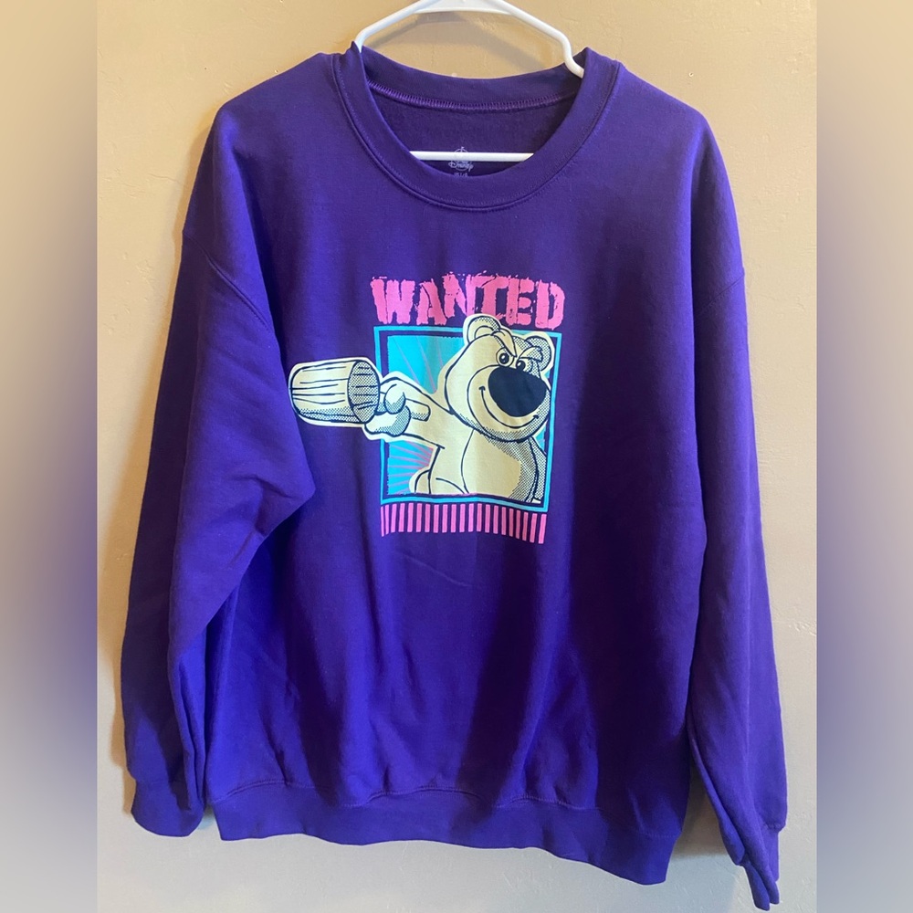 Disney Parks Lotso Bear purple crewneck size large